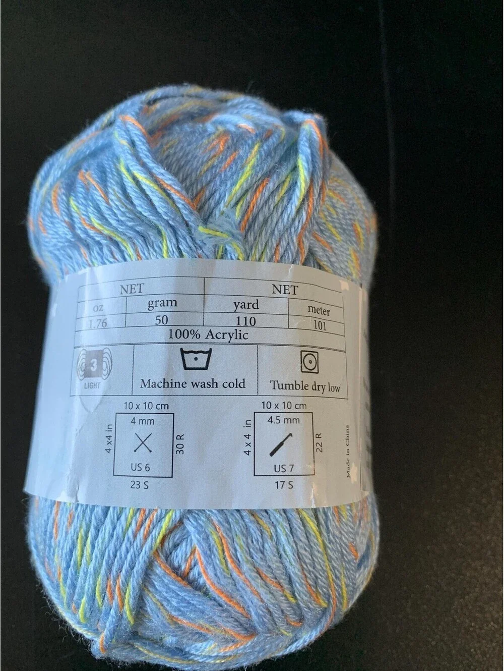 KnitPal GentleBliss Baby Yarn Lot 5 Skeins Blue Multi 110yd 3 Light DK Acrylic